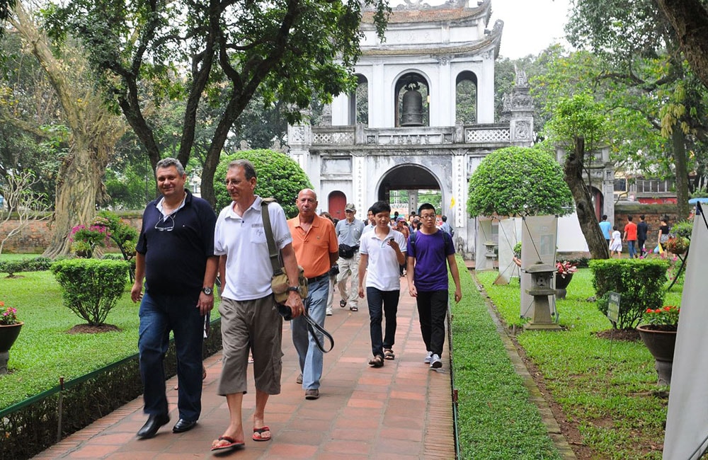 travelers in Hanoi